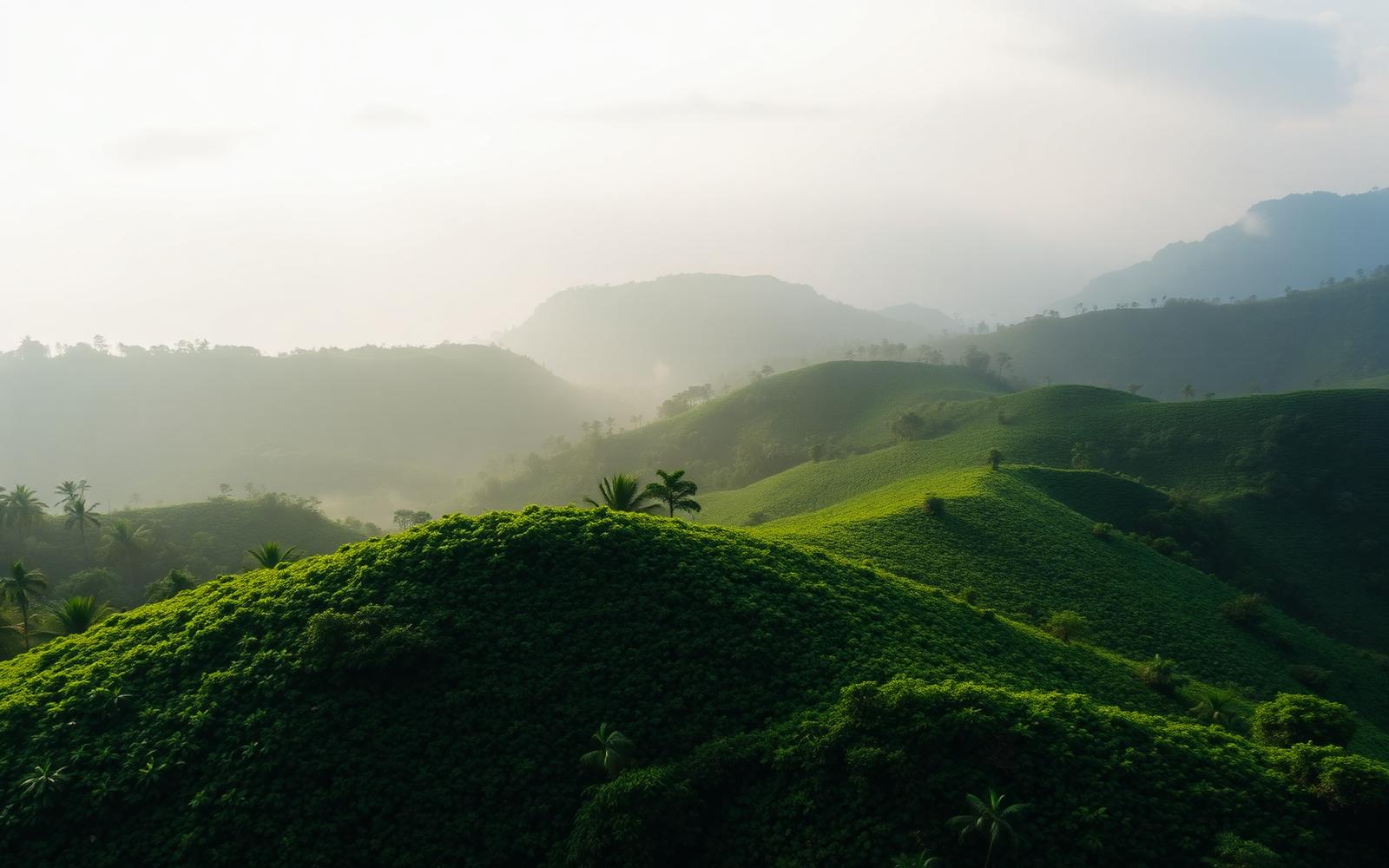 Misty coffee estate in Coorg, Karnataka